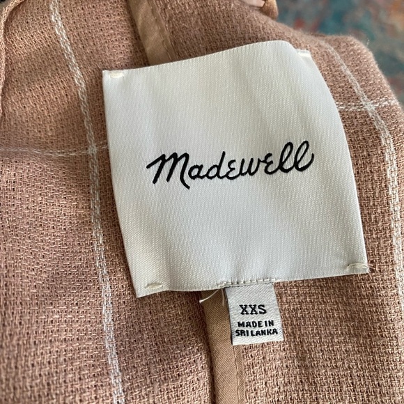 Madewell Breezewoven Larsen Blazer in Windowpane Linen Sandstone - Picture 3 of 3